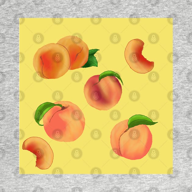 Peaches Pattern Yellow by TrapperWeasel